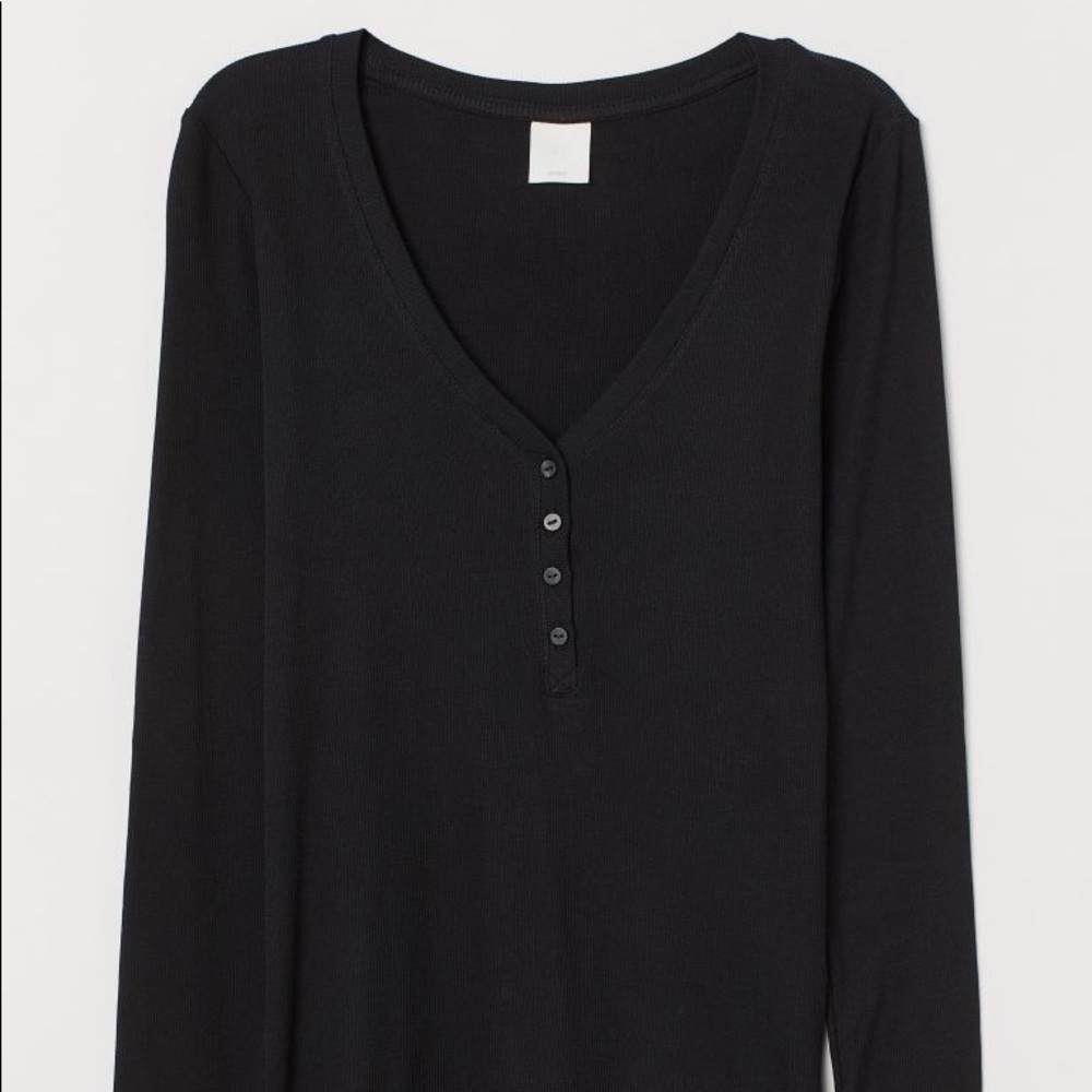 H&M fitted ribbed henley